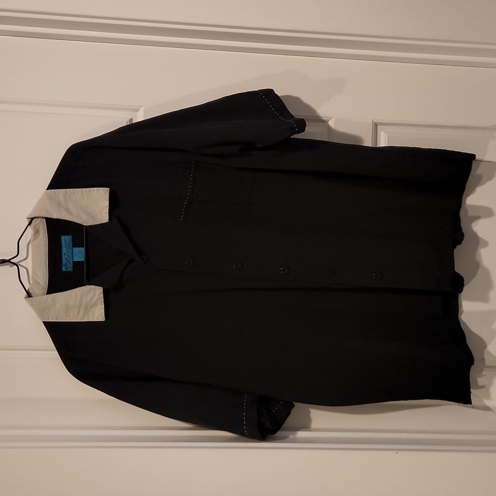 Mens XL Paradise Blue Silk Dress Shirt